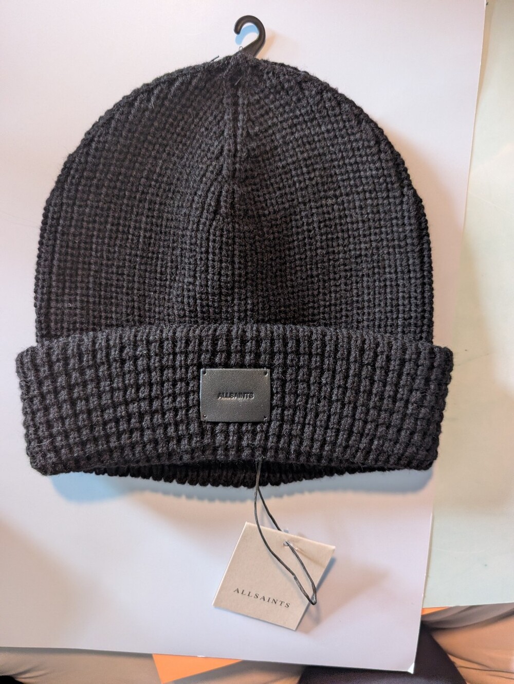 AllSaints Angled Stitch Marled Beanie